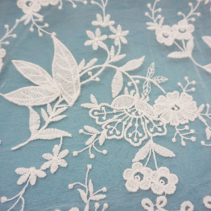 Embroidered Lace Embroidered Fabric All-Over Embroidery for Women's We 3